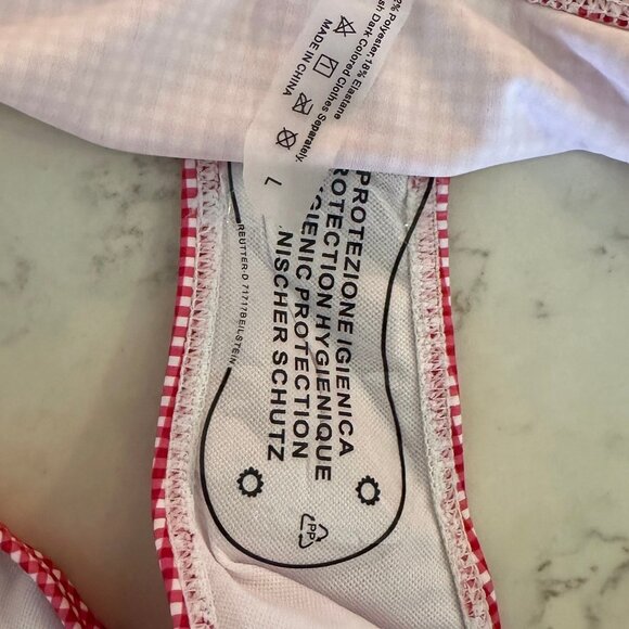 NWT Underwire Gingham with Bows Bikini Set SZ LG - Picture 7 of 7